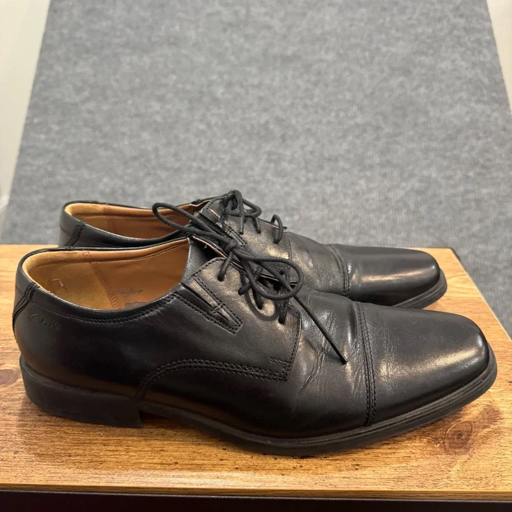 Clarks Collection Shoes‎ Mens 11 Black Leather Dress Oxford Ultimate Comfort